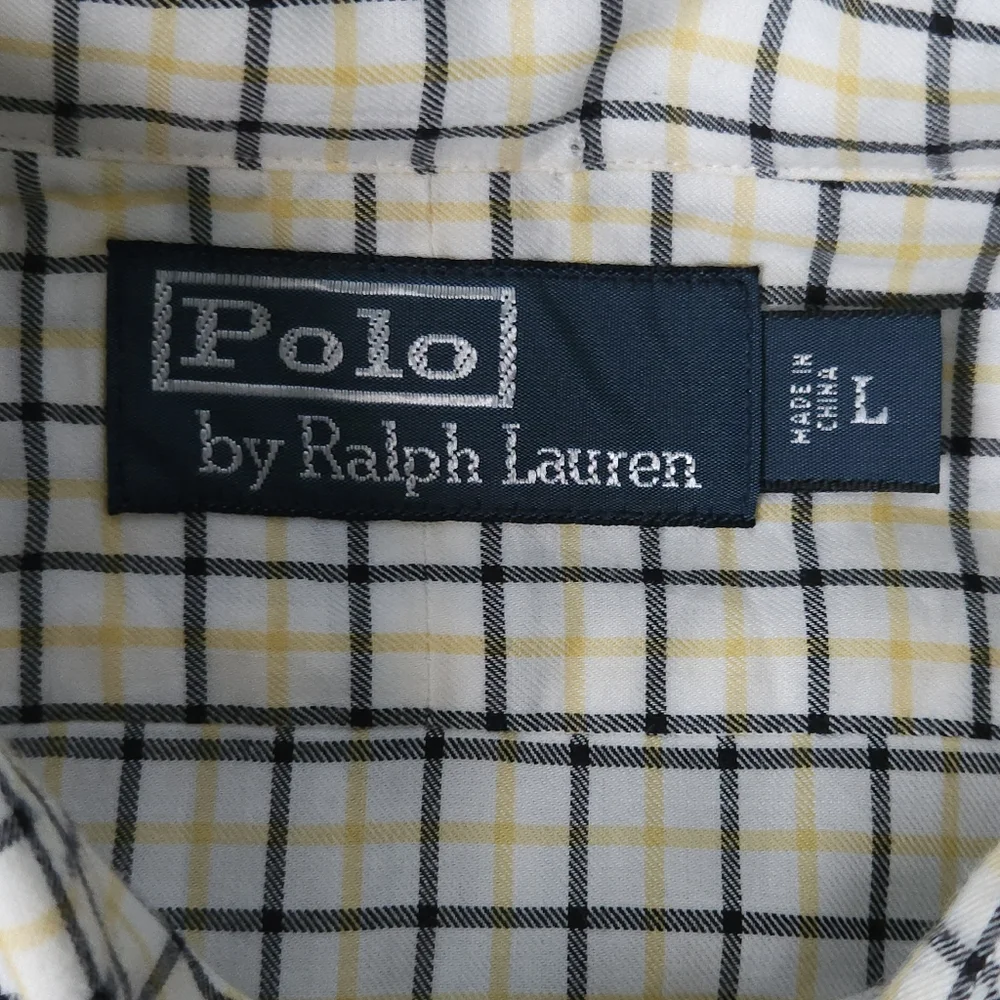 Vintage 90s Polo Ralph Lauren Windowpane Tattersall Shirt Mens Large‎ Old Money